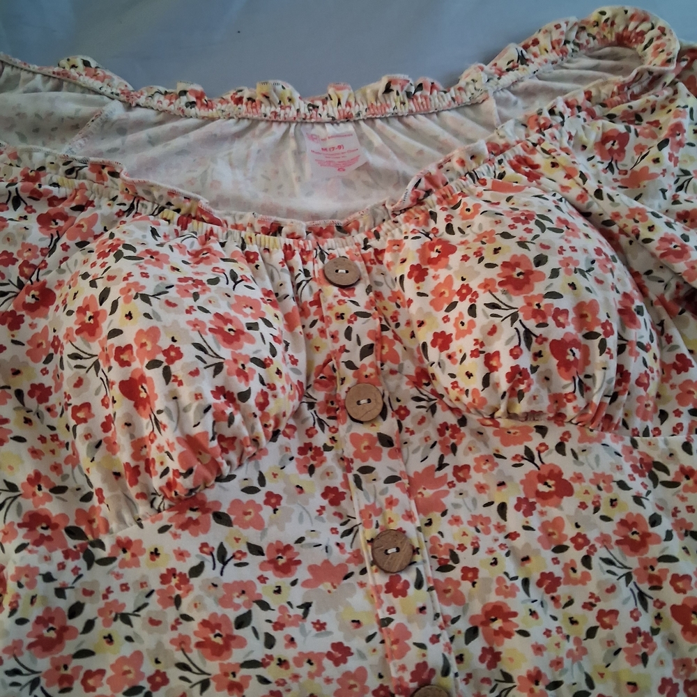 No Boundaries Floral Ruffle Dress- Pink and Cream